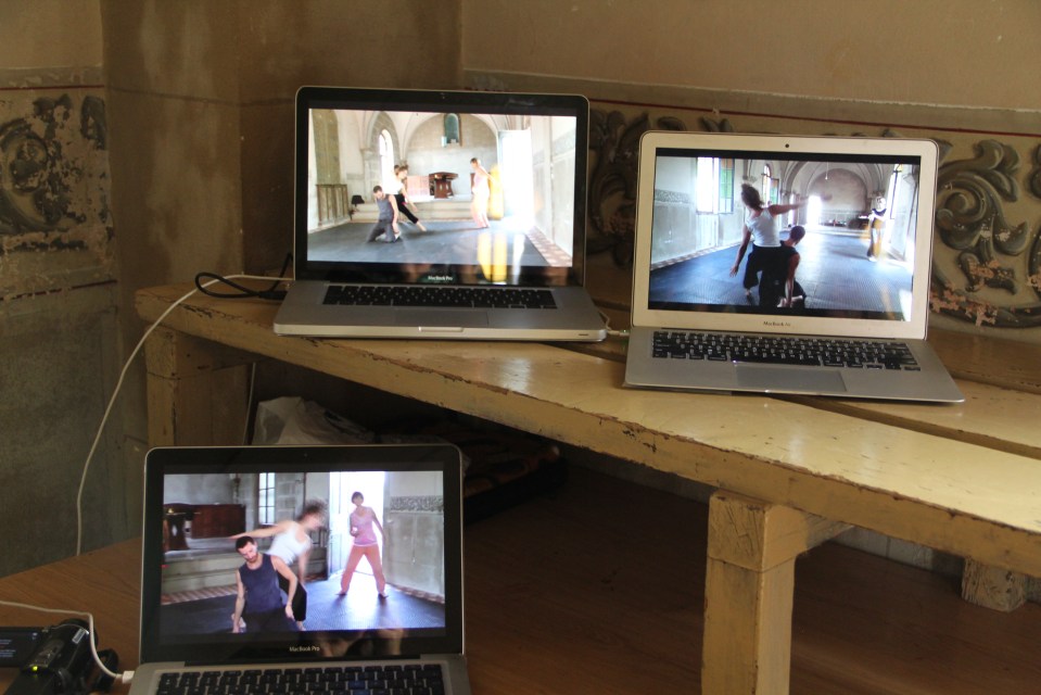 The exhibit included video work using three video cameras. Mesmerizing and moving.